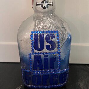 Handmade Custom Upcycled US Airforce Bottle Lights